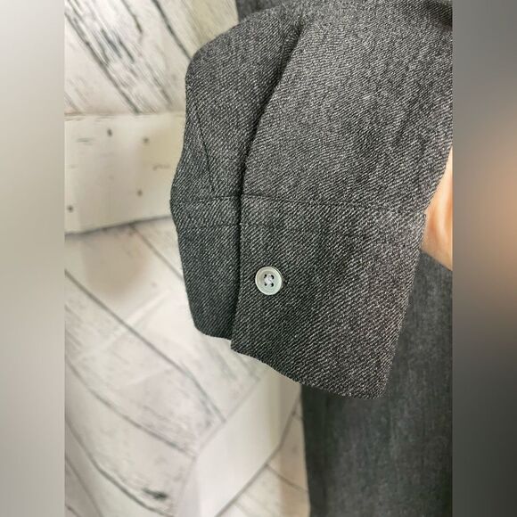 James Perse Shirt Dress Gray Wool Blend Long Sleeve Size M (2) - Picture 5 of 10